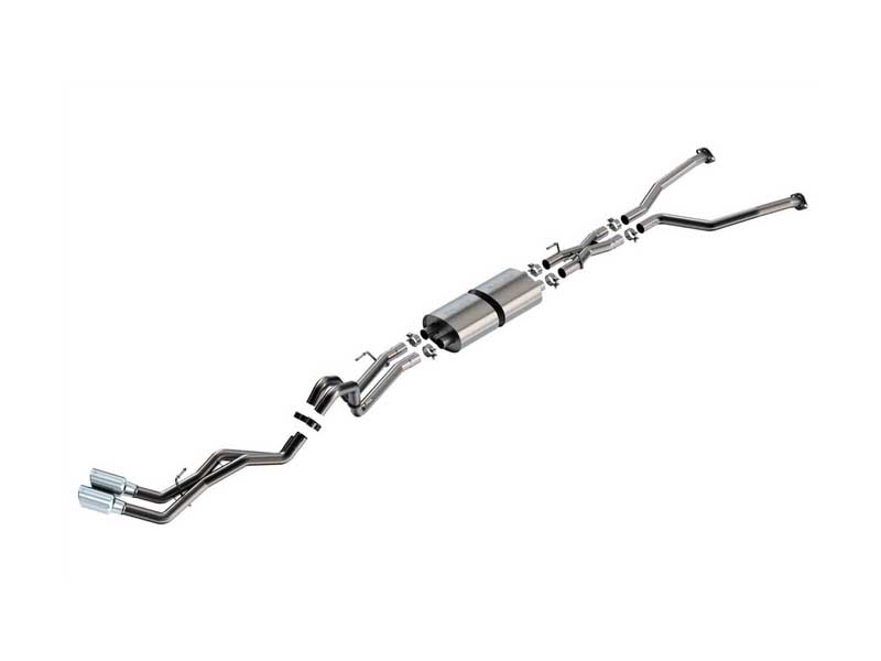 Borla 140939 S-Type 2.5" Cat-Back Exhaust With X-Pipe Chrome Tip for 2022-2025 Tundra 3.4 CCSB ECSTB