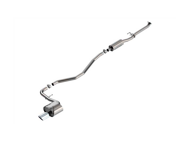 Borla 140941 S-Type 2.25" Cat-Back Exhaust Round 4.5" Chrome Tip for 2022-2024 Civic Sport 2.0