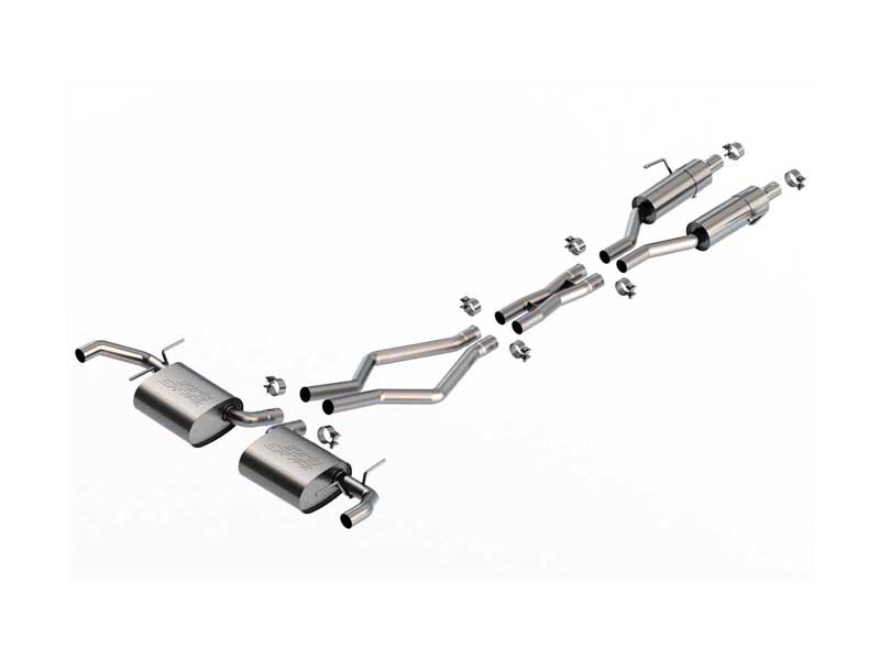 Borla 140955 S-TYPE 2.5" Cat-Back Exhaust for Use with OE Tips for 2022-2024 Grand Cherokee V6