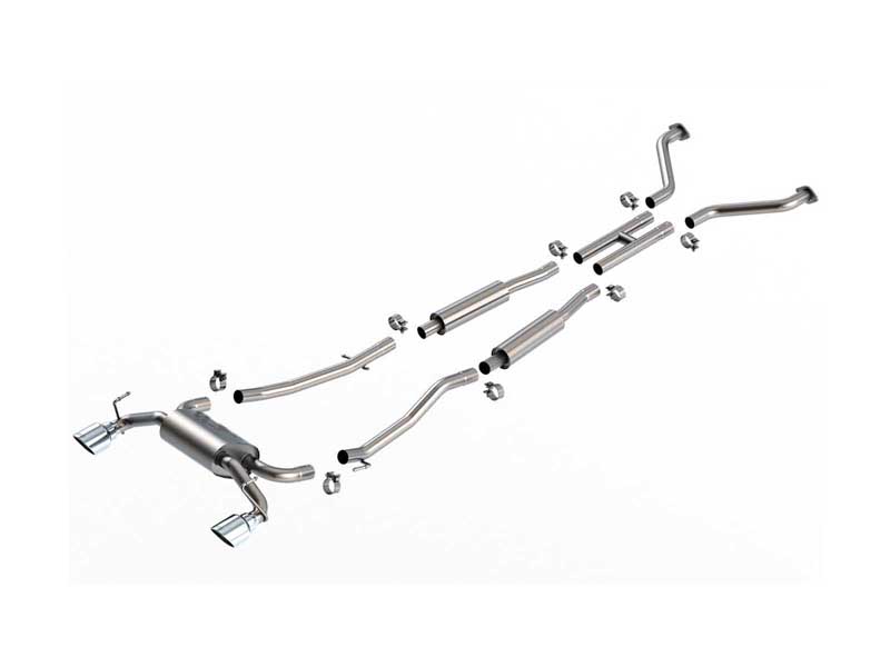 Borla 140958 S-Type II 2.25" Cat-Back Exhaust with H-Pipe and Chrome Tips for 2003-2008 Nissan 350Z