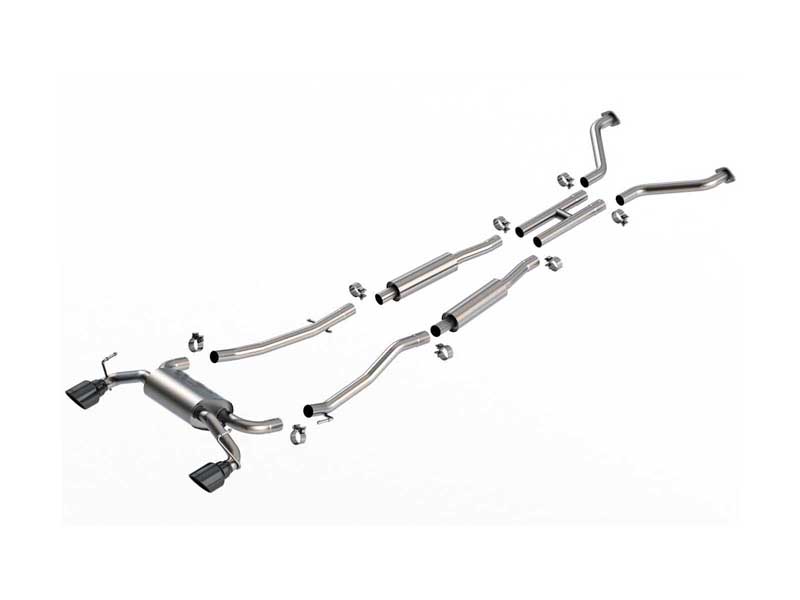Borla 140958BC S-Type II 2.25" Cat-Back Exhaust with H-Pipe & Black Tips, 2003-2008 Nissan 350Z
