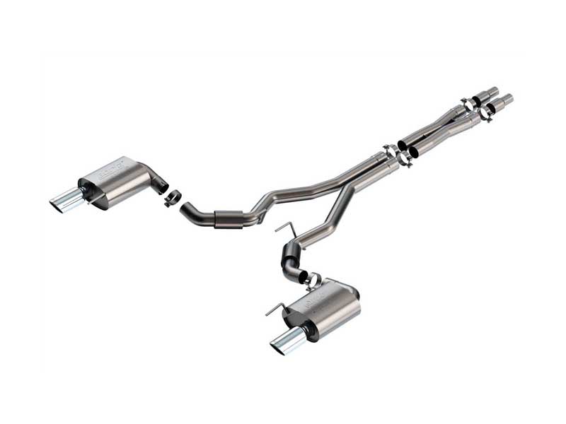 Borla 140961 ATAK 3-in Cat-Back Exhaust With X-Pipe Chrome Tip for 2024-2025 Mustang GT 5.0 Coupe