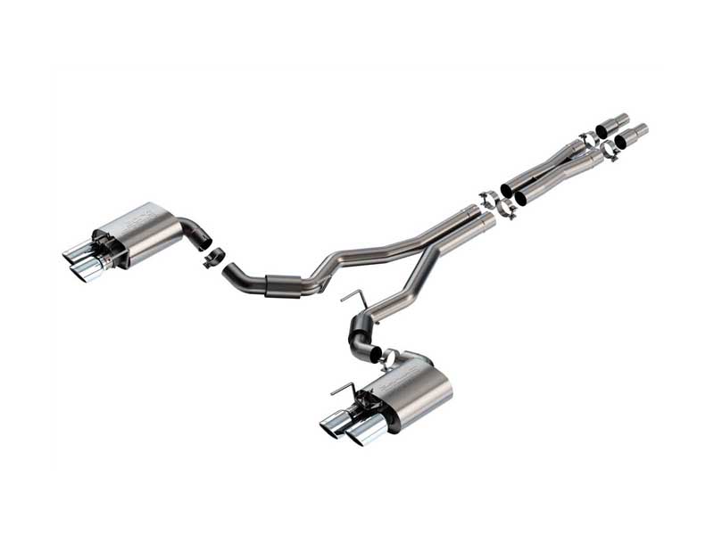 Borla 140962 S-Type 3-in Cat-Back Exhaust With X-Pipe with Chrome Tip for 2024-2025 Mustang GT Coupe