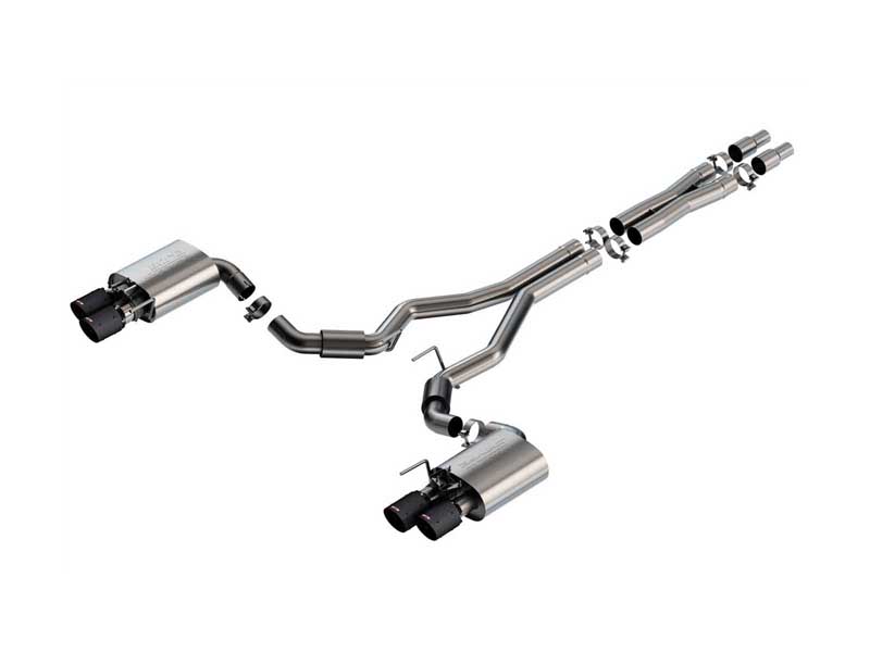 Borla 140962CFBA S-Type 3-in Cat-Back Exhaust With X-Pipe & Carbon Fiber Tip for 2024-2025 Mustang G