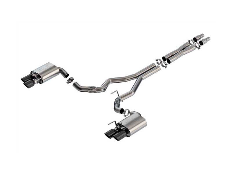 Borla 140963BC ATAK 3-in Cat-Back Exhaust With X-Pipe with Black Tip for 2024-2025 Mustang GT