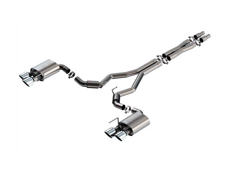 Borla 140964 S-Type 3-in Cat-Back Exhaust With X-Pipe for 2024-2025 Mustang Dark Horse 5.0