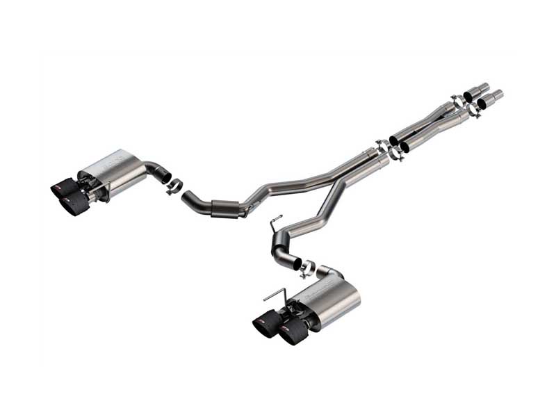 Borla 140964CFBA S-Type 3-in Cat-Back Exhaust With X-Pipe for 2024-2025 Mustang Dark Horse 5.0