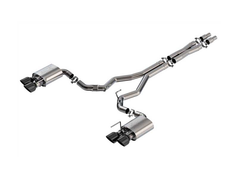 Borla 140965BC ATAK 3-in Cat-Back Exhaust With X-Pipe for 2024-2025 Mustang Dark Horse 5.0