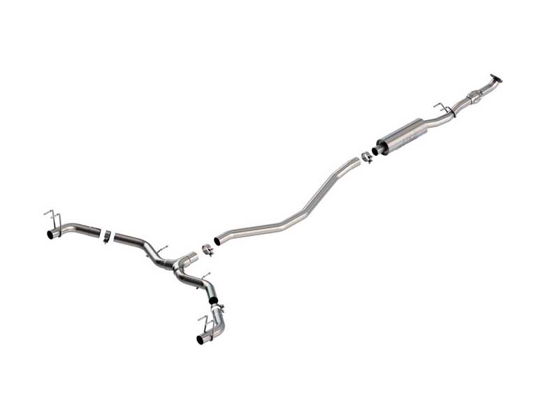 Borla 140966 S-Type 2.5" Cat-Back Exhaust Uses OEM Tips for 2022-2024 Civic Sport Touring 1.5T