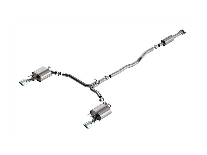 Borla 140967 S-TYPE 2.5" Cat-Back Exhaust with Chrome Tips for 2020-2024 Toyota Camry 3.5 FWD