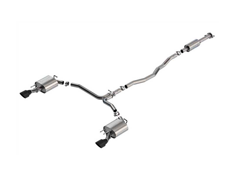 Borla 140967BC S-TYPE 2.5" Cat-Back Exhaust with Black Chrome Tips for 2020-2024 Camry TRD 3.5 FWD