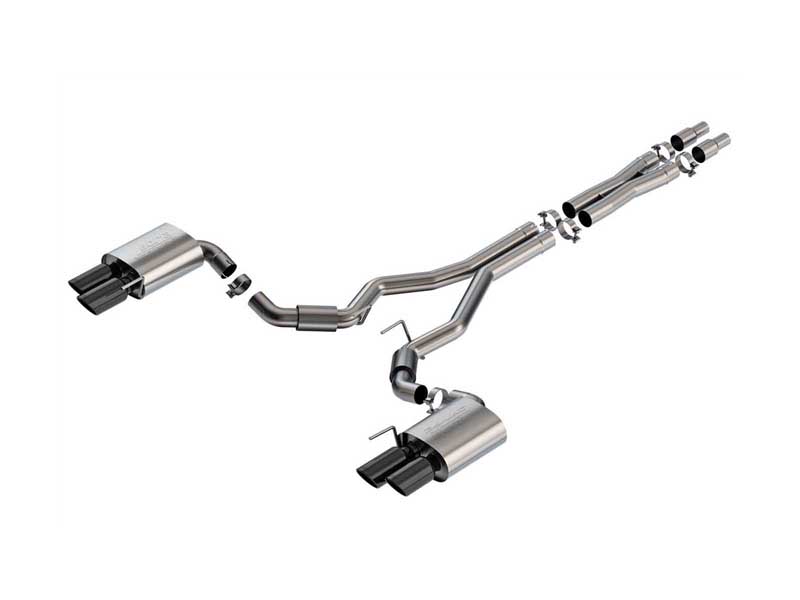 Borla 140969BC S-Type 3-in Cat-Back Exhaust With X-Pipe Black Tip for 2024-2025 Mustang GT 5.0