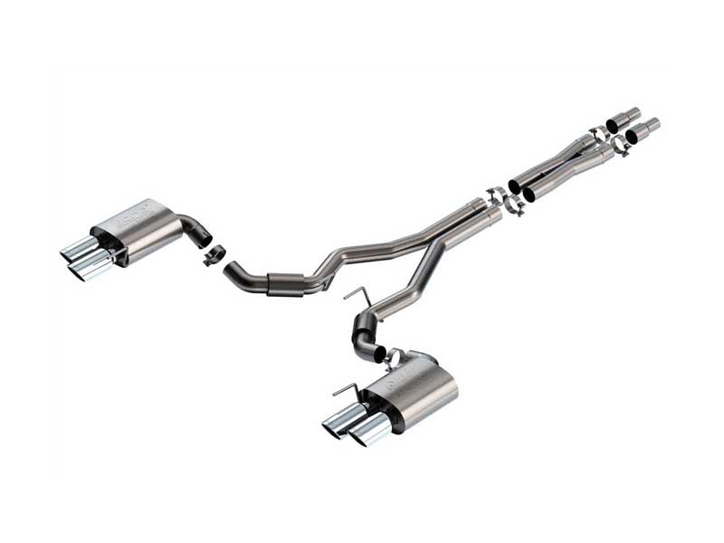 Borla 140970 ATAK 3-in Cat-Back Exhaust With X-Pipe Chrome Tip for 2024-2025 Mustang GT 5.0 Coupe