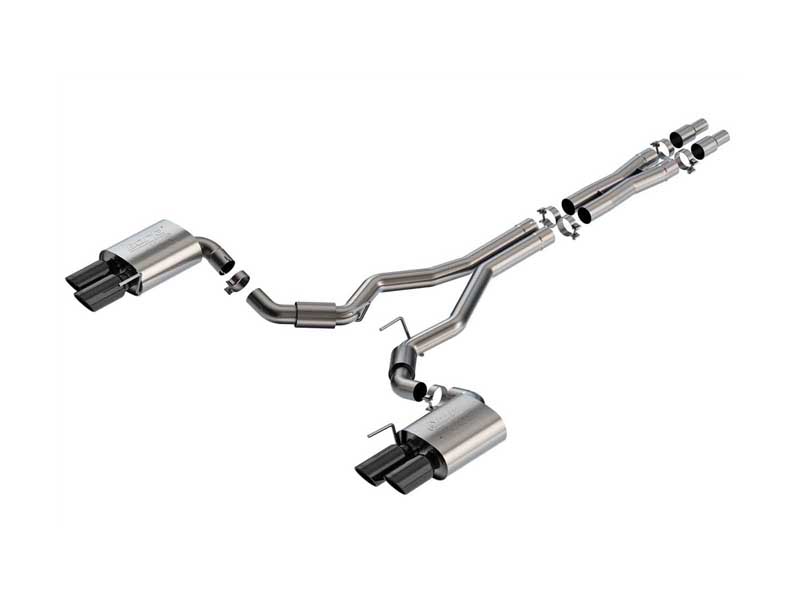 Borla 140970BC ATAK 3-in Cat-Back Exhaust With X-Pipe Black Tip for 2024-2025 Mustang GT 5.0