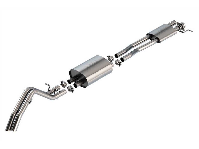 Borla 140972 S-Type II 2.25" Cat-Back Exhaust with H-Pipe & Turn Down Tips for 2024+ Ford Ranger XLT