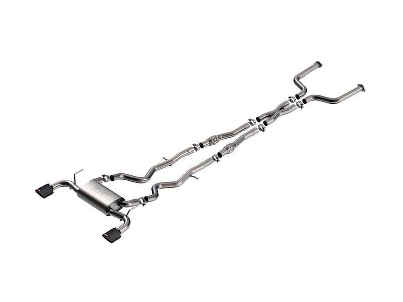 Borla 140977CFBA S-Type 2.5" Cat-Back Exhaust W/ X-Pipe & CF Tips, 2016-2024 Infiniti Q50 (Auto V6)