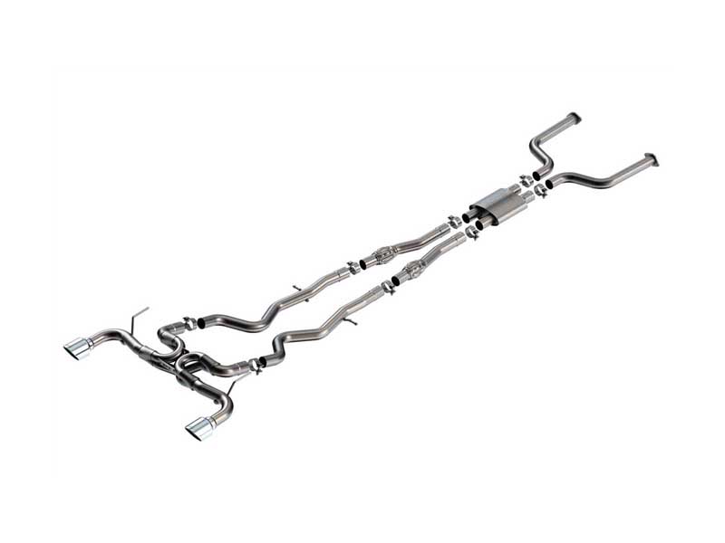 Borla 140978 ATAK 2.5" Cat-Back Exhaust with H-Pipe, PHT & 4.5" Chrome Tips, 2016-2024 Infiniti Q50