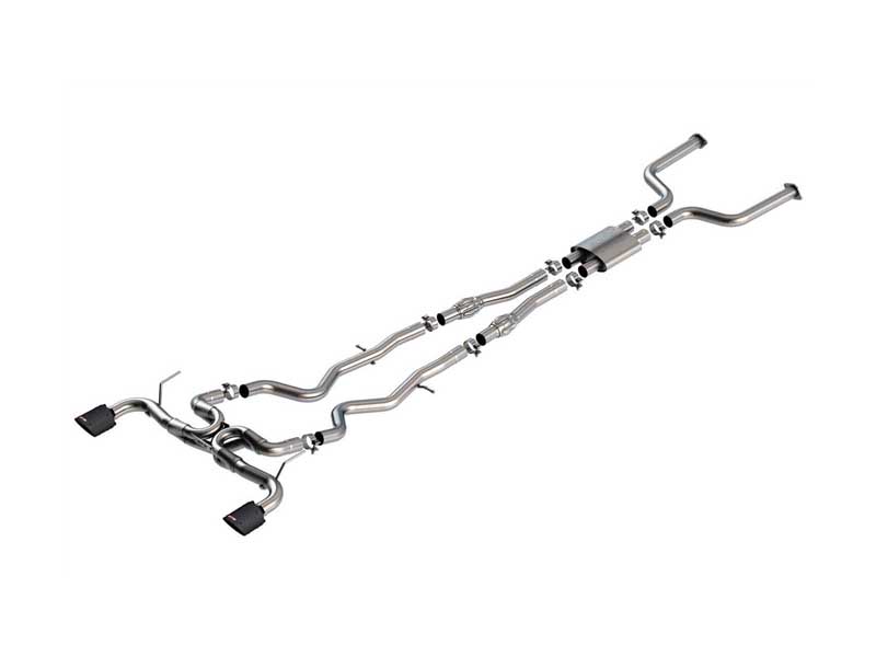 Borla 140978CFBA ATAK 2.5" Cat-Back Exhaust with H-Pipe, PHT & 4.5" CF Tips, 2016-2024 Infiniti Q50