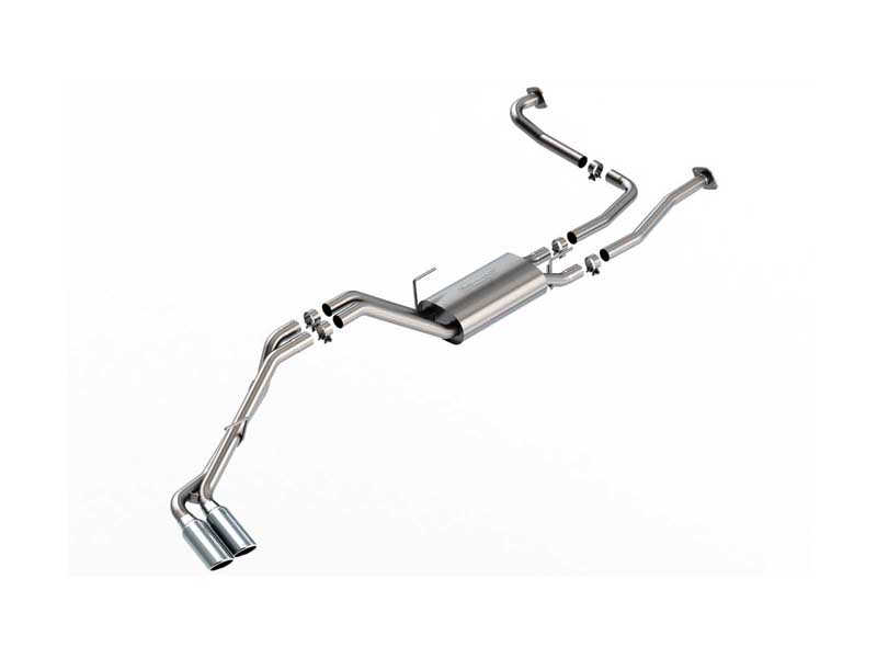 Borla 140984 S-Type 2.25" Cat-Back System with H-Pipe & 4" Chrome Tips for 2022-2024 Nissan Frontier