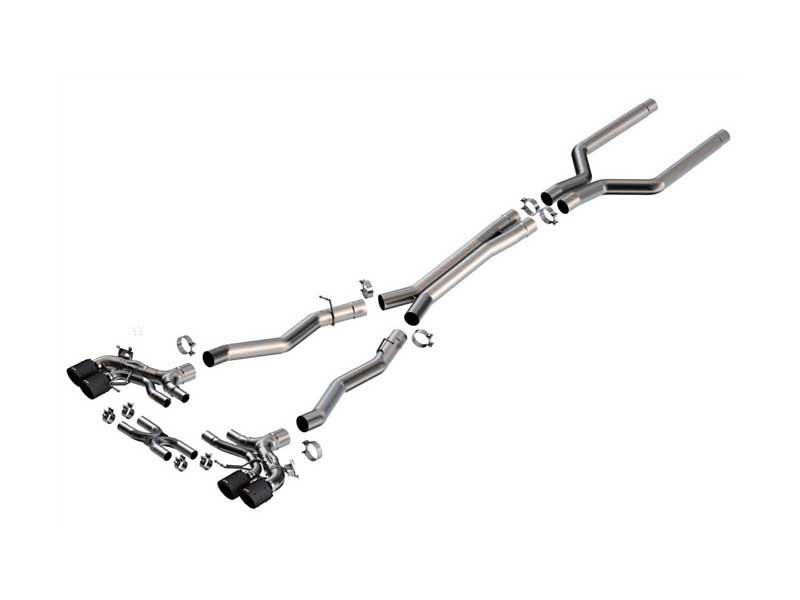 Borla 140988CFBA ATAK 2.5" Cat-Back Exhaust, X-Pipe, Active Valves, 4.5" CF Tips 2020-2025 BMW M8 GC
