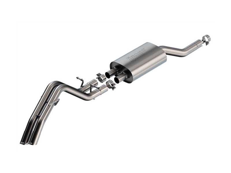 Borla 140989 S-Type 2.75" Rock Crawler Cat-Back Exhaust with Turb Down Tips, 2024+ Ranger S-Type