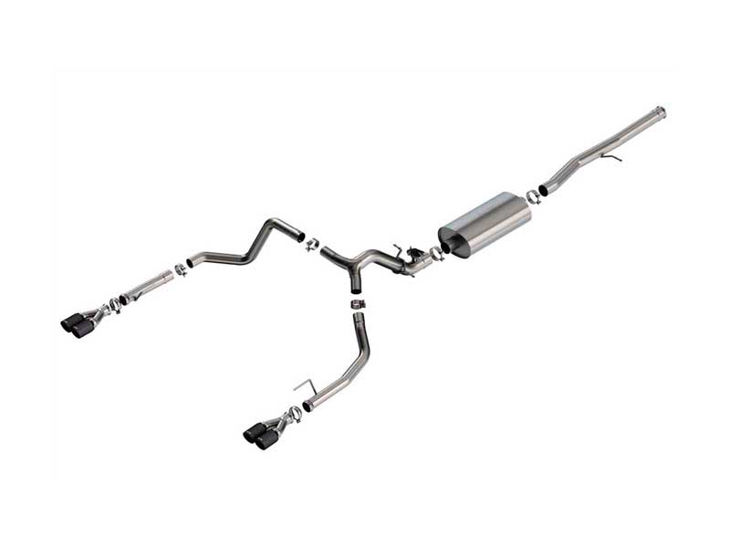Borla 140991CFBA Touring 3.5" Cat-Back Exhaust with Valve Sim, CF Tips for 2024+ Silverado 1500 6.2