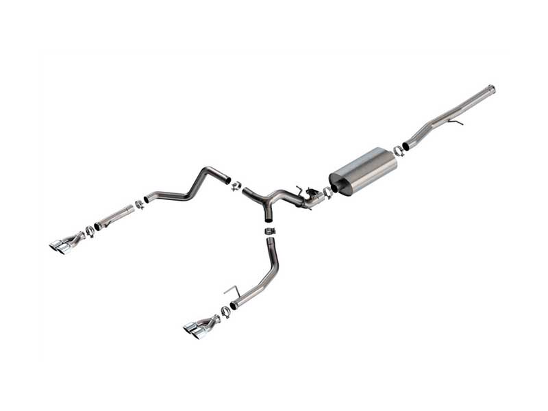 Borla 140992 Touring 3.5" Cat-Back Exhaust W/Valve Simulator & Chrome Tips, 2024+ Silverado 1500 6.2