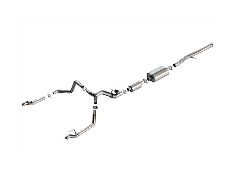 Borla 140993 S-Type 3.5" Cat-Back Exhaust W/ Valve Simulator (Use OE Tips), 2024+ Silverado 1500 6.2