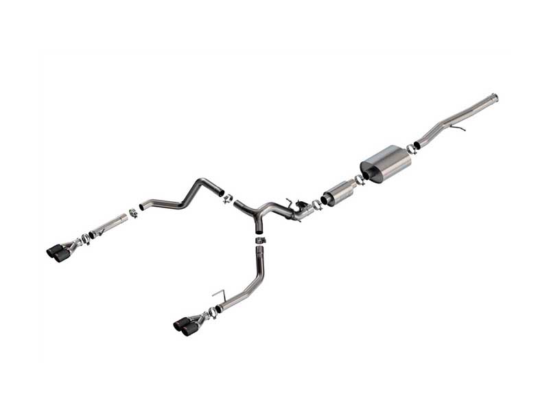 Borla 140994CFBA S-Type 3.5" Cat-Back Exhaust with Valve Simulator & CF Tips, 2024+ Silverado 1500