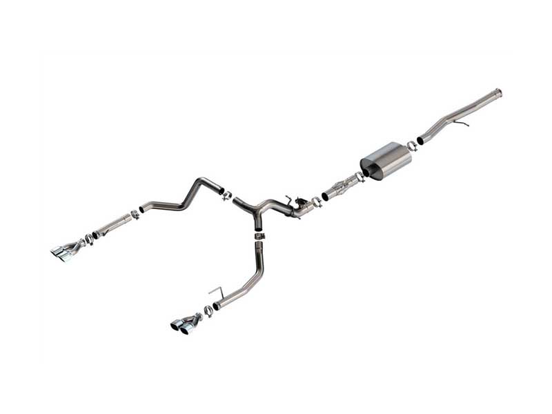 Borla 140998 ATAK 3.5" Cat-Back Exhaust with Valve Simulator & Chrome Tips, 2024+ Silverado 1500 6.2