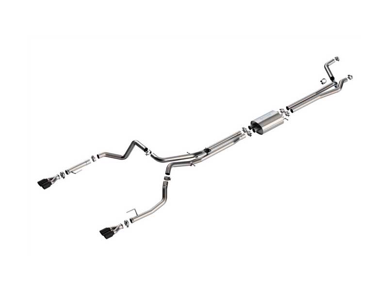 Borla 141000BC S-Type 2.75" Cat-Back Exhaust with Valve Sim & Black Tips, 2024+ Silverado 1500 6.2