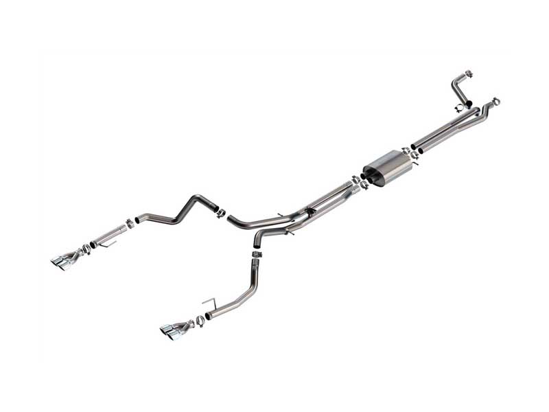 Borla 141001 Touring 2.5" Cat-Back Exhaust W/Valve Simulator & Chrome Tips, 2024+ Silverado 1500 6.2