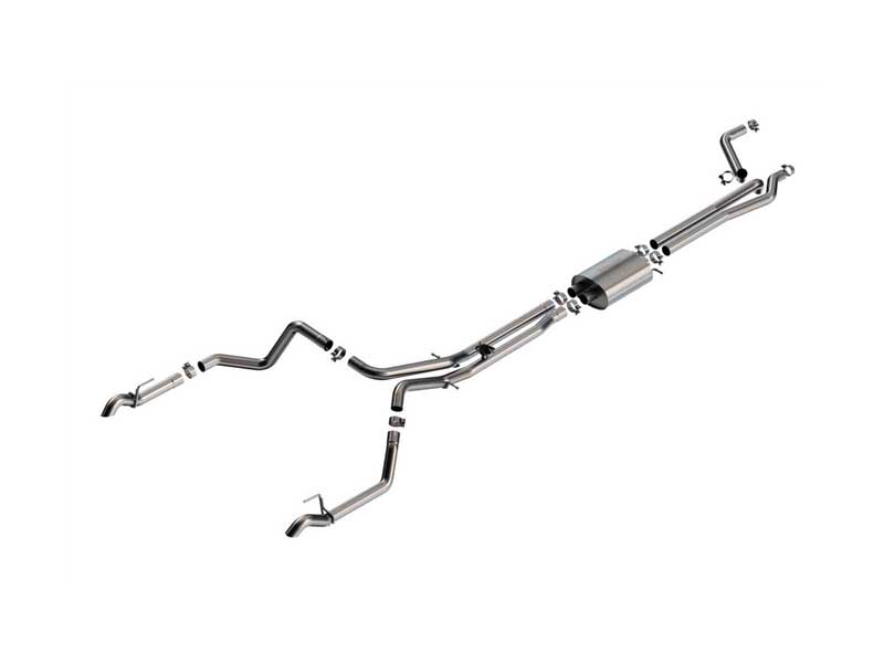 Borla 141005 S-Type 2.5" Cat-Back Exhaust, H-Pipe, Valve Sim & Turn Down Tips, 2024+ Silverado 1500