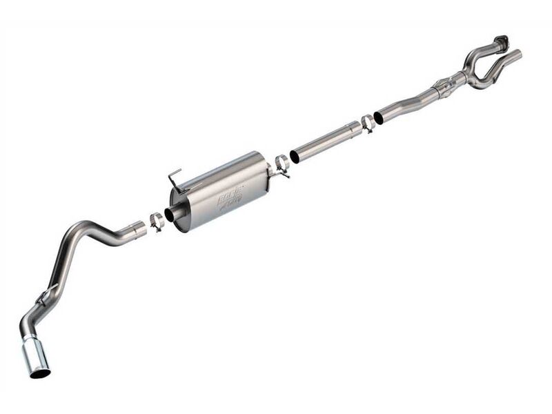 Borla 141017 ATAK 2.75" into 3.5" Cat-Back Exhaust, PHT & 5" Chrome Tip, 2017-2022 F250/F350 SD 6.2