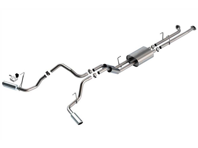 Borla 141021 S-Type 2.25" Cat-Back Exhaust with H-Pipe and Chrome Tips for 2007-2008 Tundra 5.7