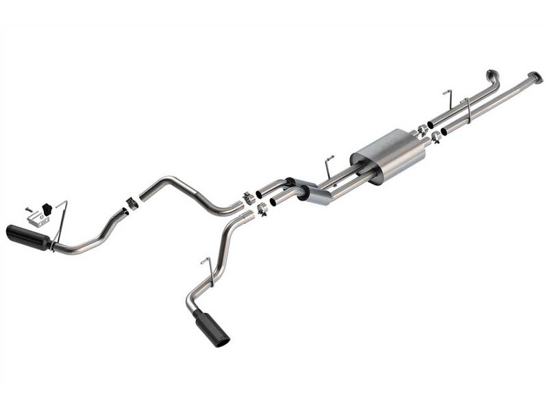 Borla 141021BC S-Type 2.25" Cat-Back Exhaust with H-Pipe & Black Chrome Tips, 2007-2008 Tundra 5.7