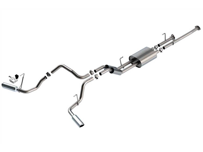 Borla 141023 S-Type 2.25" Cat-Back Exhaust with H-Pipe and 4" Chrome Tips for 2009-2021 Tundra 5.7