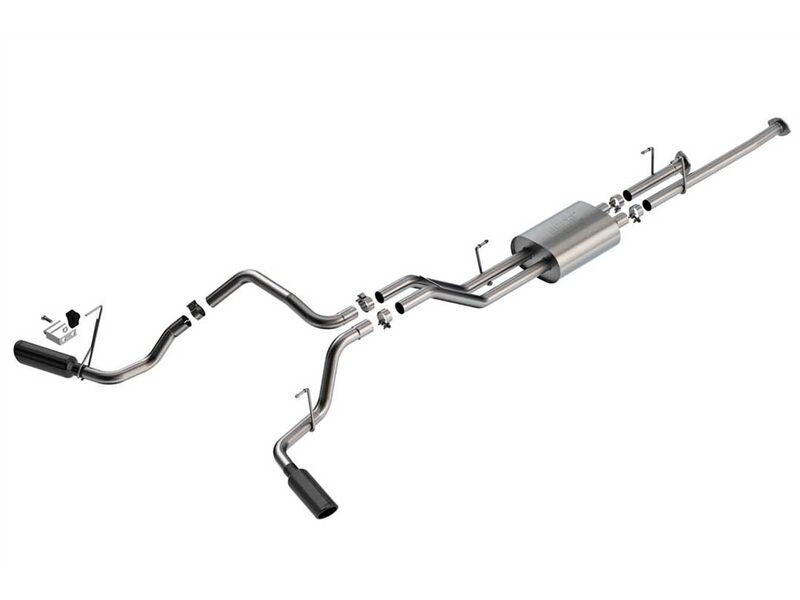 Borla 141024BC ATAK 2.25" Cat-Back Exhaust with H-Pipe & 4" Black Chrome Tips, 2009-2021 Tundra 5.7