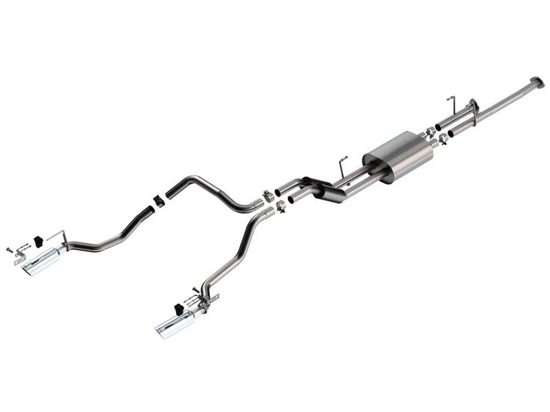 Borla 141025 S-Type 2.25" Cat-Back Exhaust with H-Pipe & 4" Chrome Tips for 2009-2013 Tundra V8