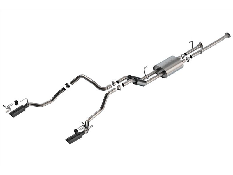 Borla 141025BC S-Type 2.25" Cat-Back Exhaust with H-Pipe & 4" Black Tips, 2009-2013 Tundra 4.6L/5.7
