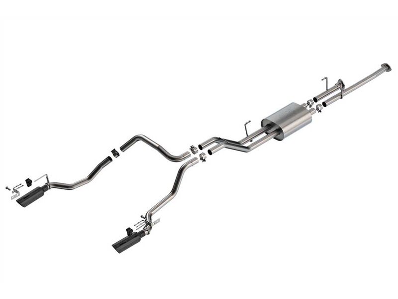 Borla 141026BC ATAK 2.25" Cat-Back Exhaust with H-Pipe & 4" Black Tips, 2009-2013 Tundra 4.6L/5.7