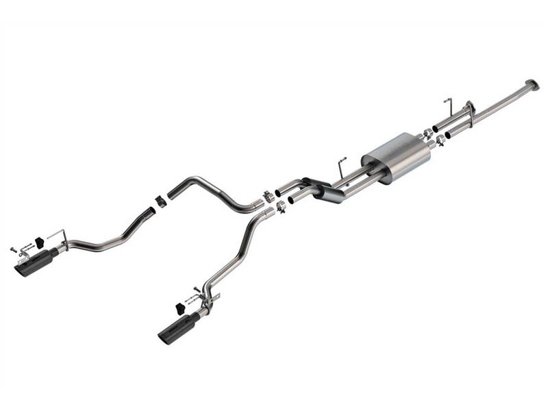 Borla 141027BC S-Type 2.25" Cat-Back Exhaust with H-Pipe & 4" Black Tips, 2014-2021 Tundra 4.6L/5.7