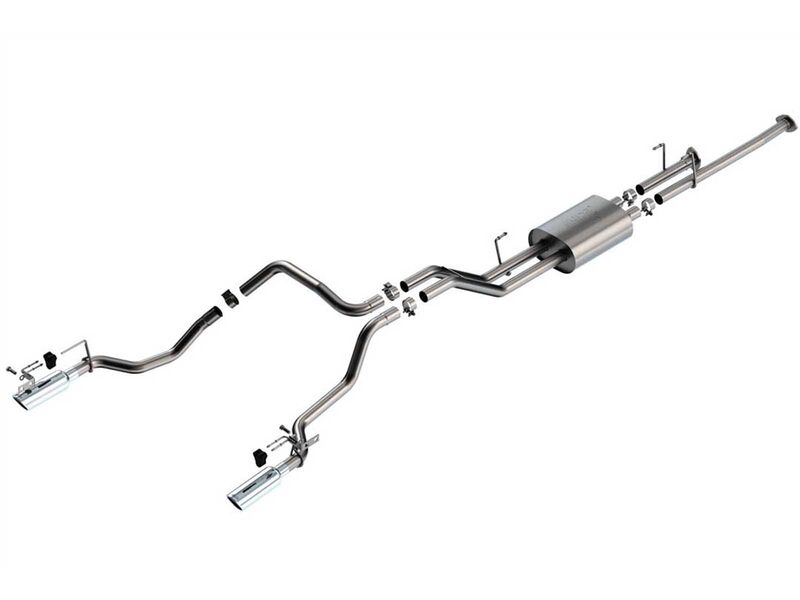 Borla 141028 ATAK 2.25" Cat-Back Exhaust with H-Pipe & 4" Chrome Tips for 2014-2021 Tundra 4.6L/5.7