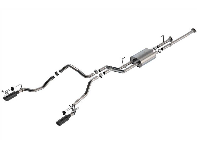Borla 141028BC ATAK 2.25" Cat-Back Exhaust with H-Pipe & 4" Black Tips, 2014-2021 Tundra 4.6L/5.7