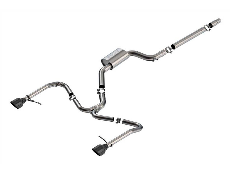 Borla 141033BC S-Type 3" Cat-Back Exhaust with 5" Black Chrome Tips for 2022-Up Volkswagen Jetta GLI