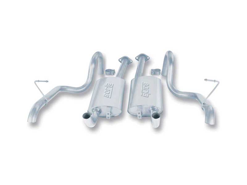 Borla 14139 Touring 2.25" Cat-Back Exhaust Turn-Down 2" Brushed Tip for 1987-1993 Mustang GT 5.0