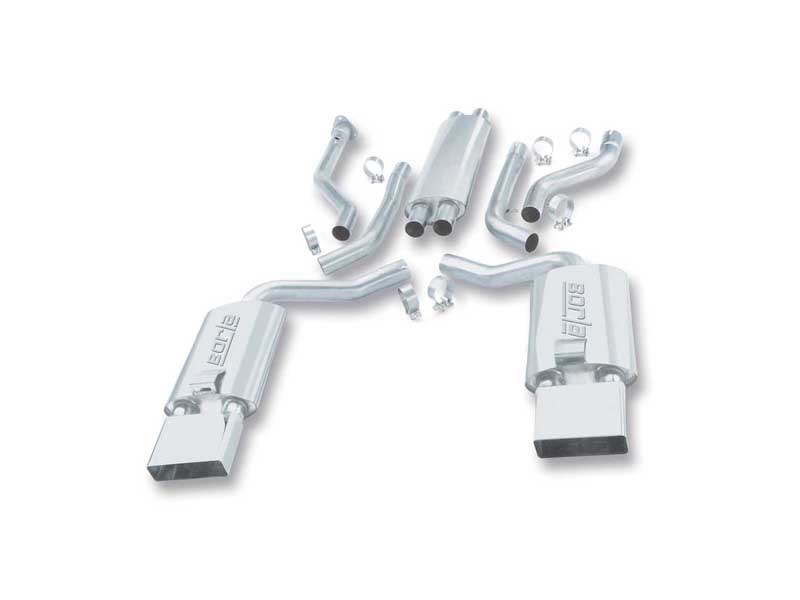 Borla 14385 S-Type 2.5" Cat-Back Exhaust with Chrome Tips for 1992-1996 Corvette C4 5.7