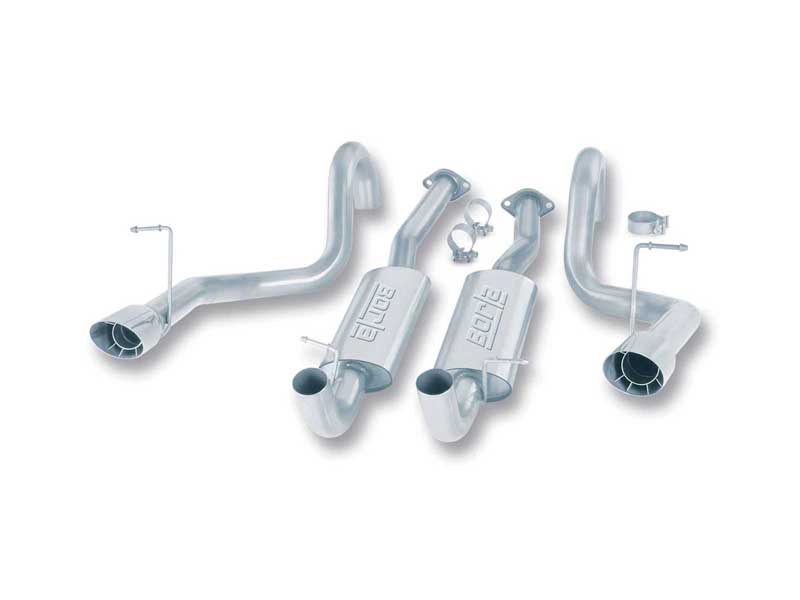 Borla 14445 Touring 2.5-in Cat-Back Exhaust with 3.5-in Polished Tip for 1994-1995 Mustang GT/Cobra 