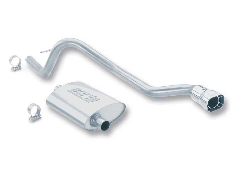 Borla 14453 Touring 2.25-in Cat-Back Exhaust Square 3.8-in Chrome Tip for 1993-1996 Cherokee 4.0