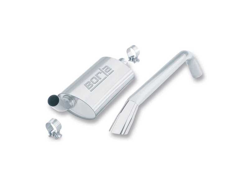 Borla 14572 Touring 2-in Cat-Back Exhaust Round 2.5-in Chrome Tip for 1981-1986 Jeep CJ-7 4.2